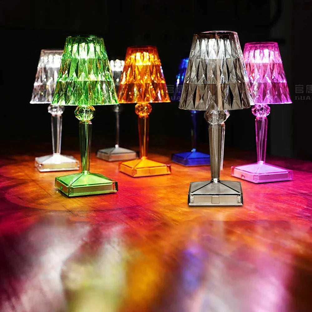 Acrylic Crystal Table Lamp – Kunstnerisk Design, Dimbar, Energisparende, Ideell for Stue eller Soverom | Luvikno