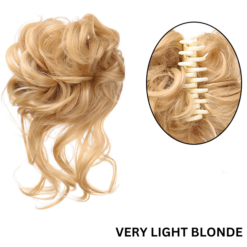 Rotete hestehale hår bølgete krøllete med klipp med klo super naturlig utseende Luvikno
