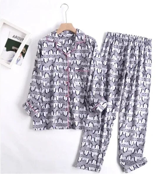 Luvik | naisten pyjama-setti eloisilla kuvioilla Kaksiosainen