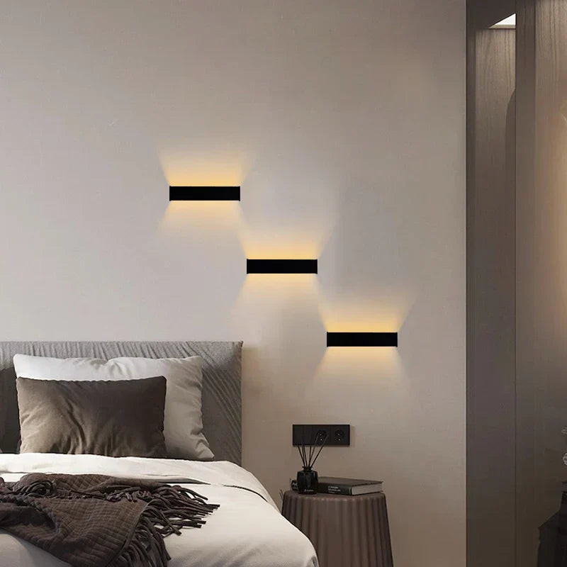 Moderne Lang Vegglampe LED for Stue – Minimalistisk Vegglampe Design | Luvikno