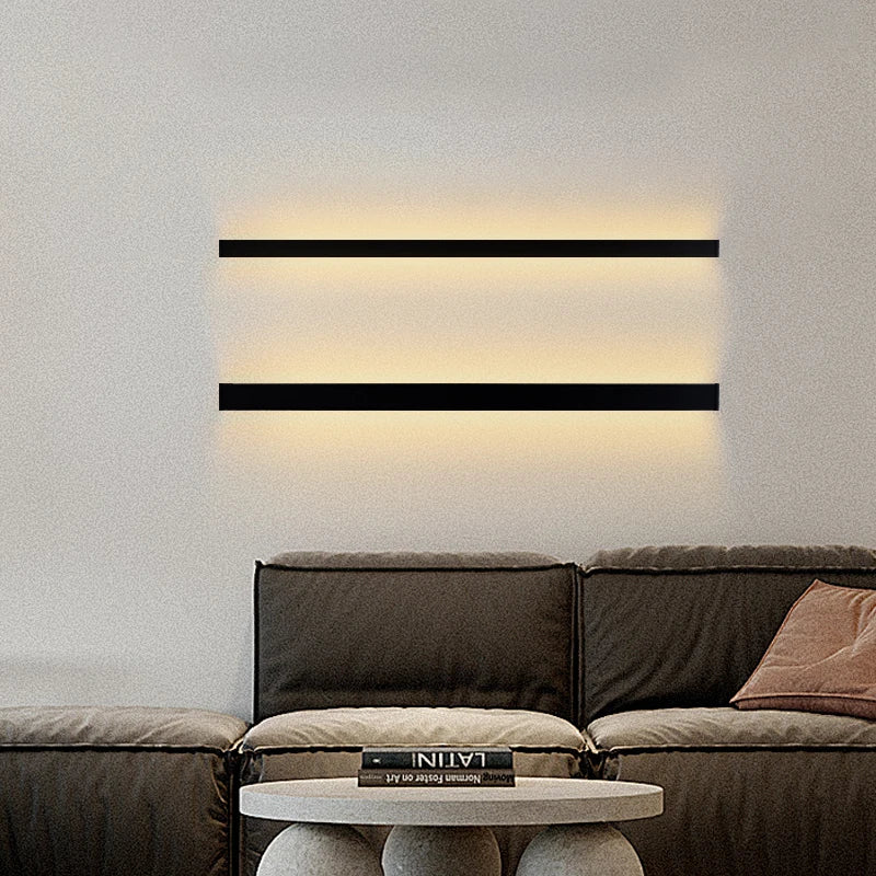 Moderne Lang Vegglampe LED for Stue – Minimalistisk Vegglampe Design | Luvikno
