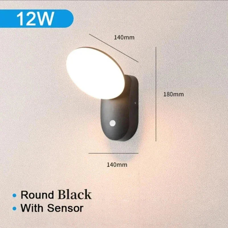 SecureLight - LED Bevegelsessensor Utendørs Lampe | Vanntett & Energieffektiv | Luvikno