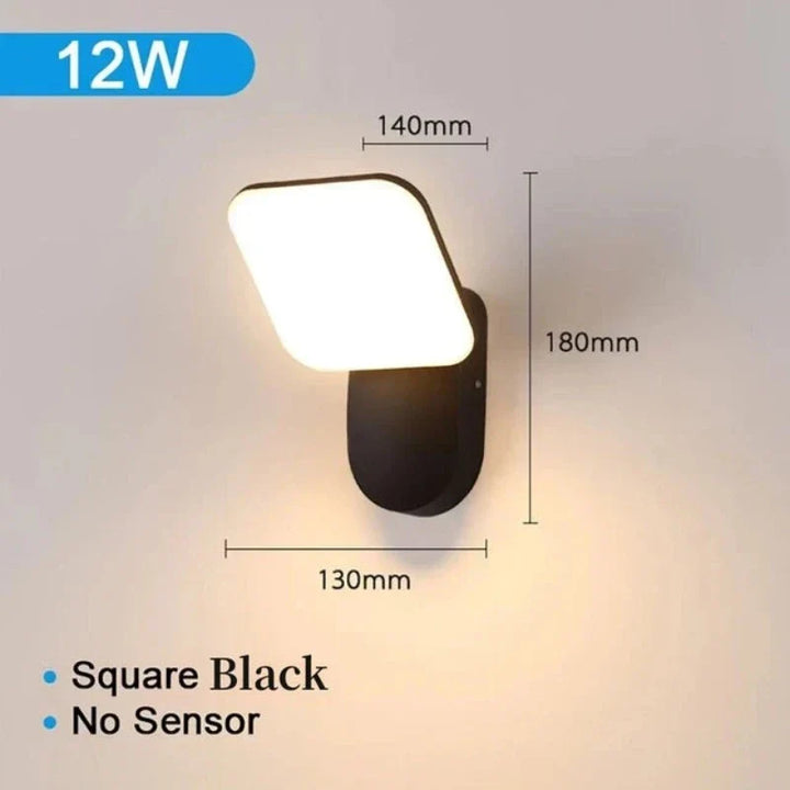SecureLight - LED Bevegelsessensor Utendørs Lampe | Vanntett & Energieffektiv | Luvikno