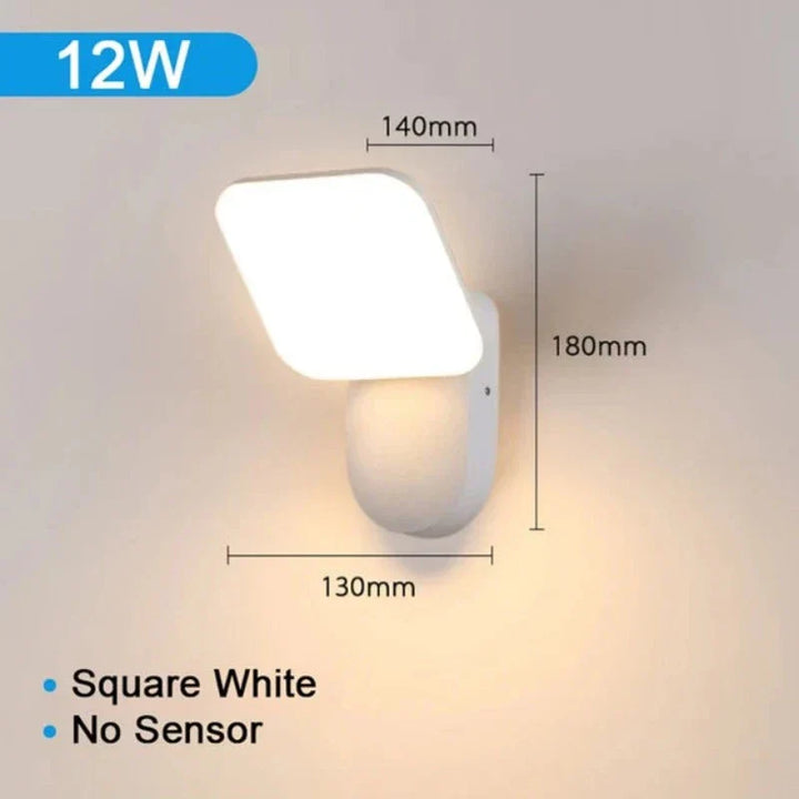SecureLight - LED Bevegelsessensor Utendørs Lampe | Vanntett & Energieffektiv | Luvikno
