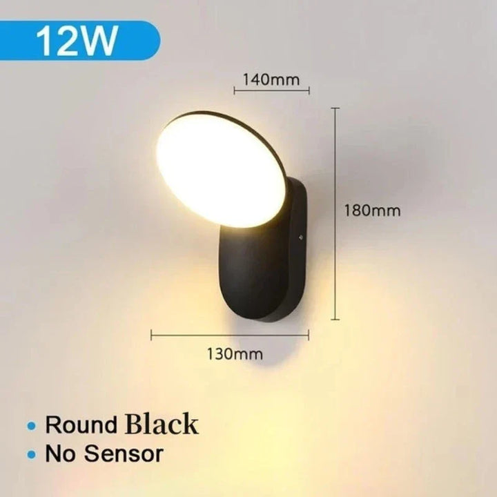 SecureLight - LED Bevegelsessensor Utendørs Lampe | Vanntett & Energieffektiv | Luvikno
