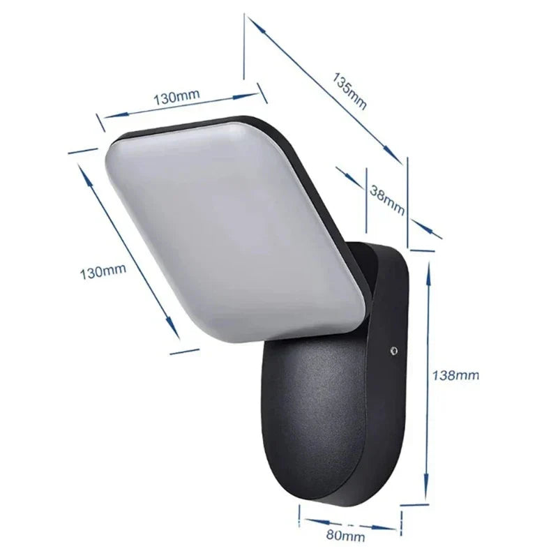 SecureLight - LED Bevegelsessensor Utendørs Lampe | Vanntett & Energieffektiv | Luvikno
