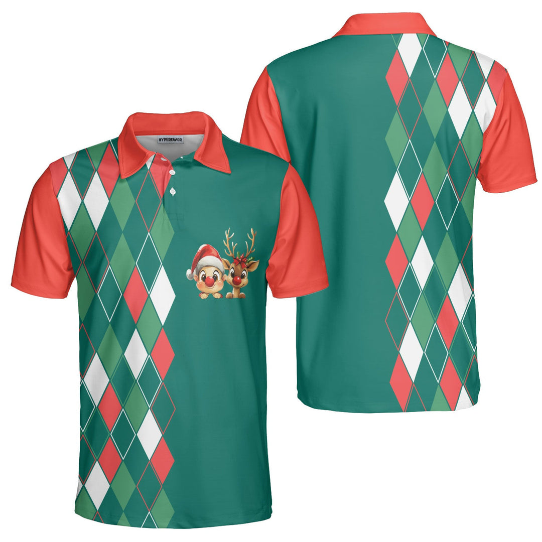 Luvik | Vintage 80-talls julepolo-skjorte for menn