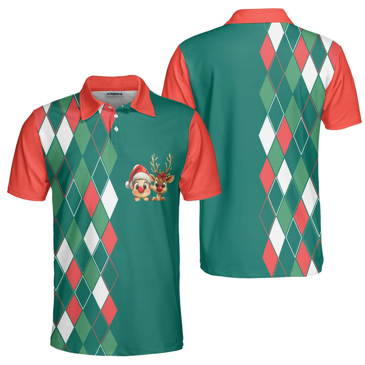 Luvik | Vintage 80-talls julepolo-skjorte for menn