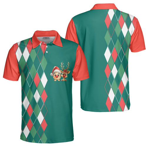 Luvik | Vintage 80-talls julepolo-skjorte for menn