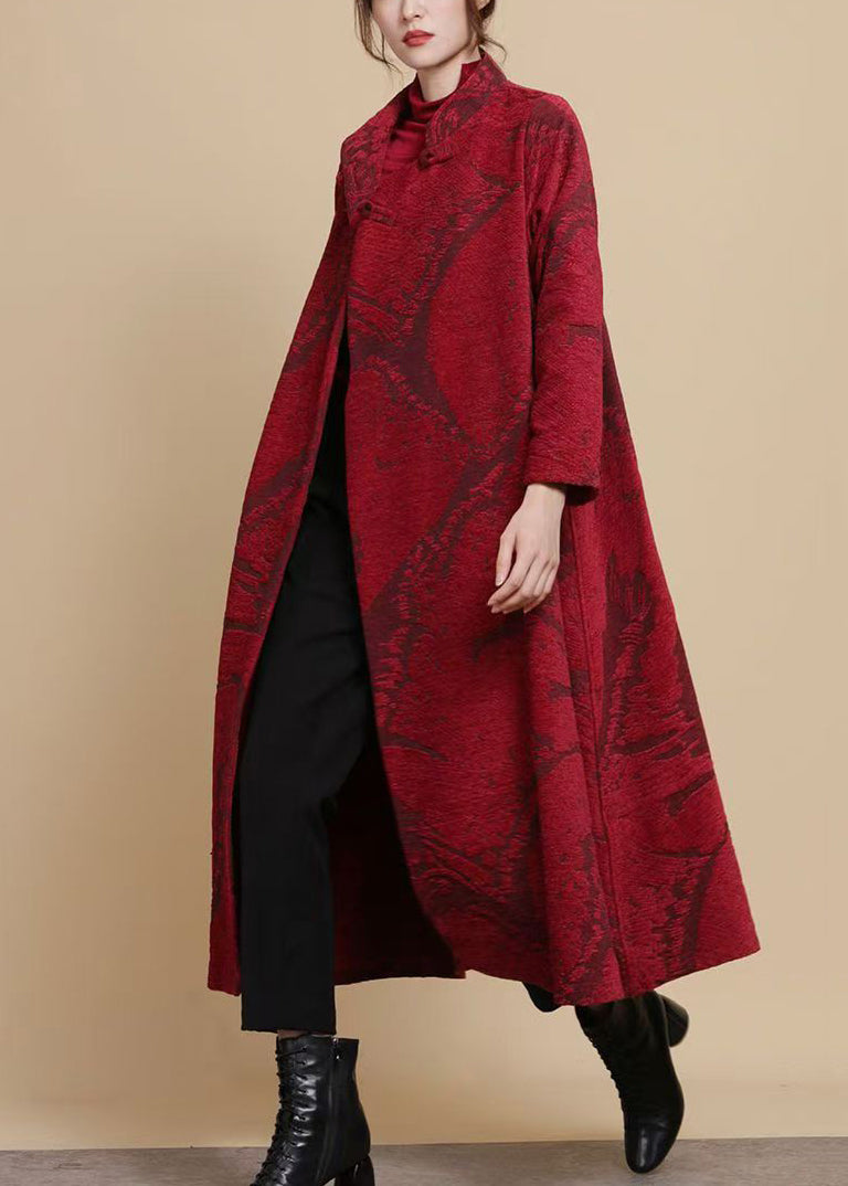 Luvik | Kahvi Nappi Aksessuaari Chenille Pitkät Takit Talvi