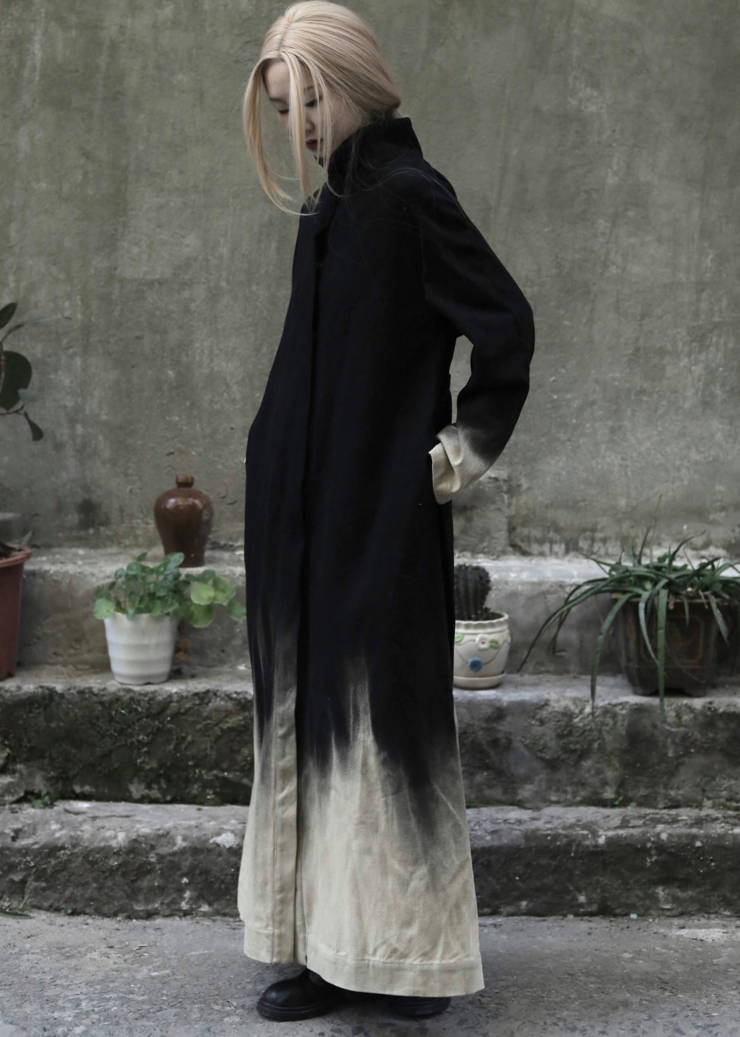 Luvik | Värivaihtelu Solmiot Koko Taskut Farkut Pitkät takit Pitkät hihat