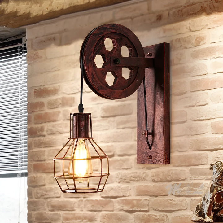Vintage Industrial LED Vegglampe - IronGlare | Luvikno