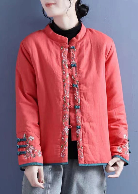 Luvik | Oranssi Brodé Nappi Takit Täytetty Puuvillalla Talvi