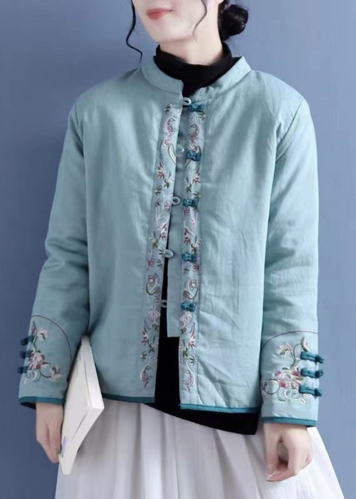 Luvik | Oranssi Brodé Nappi Takit Täytetty Puuvillalla Talvi