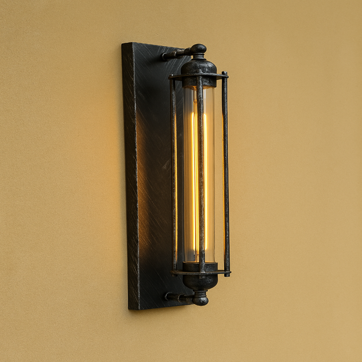 Luvikno | Vintage Veggmontert LED Lys – Tidøstedesign med Elegant Matt Svart Finish