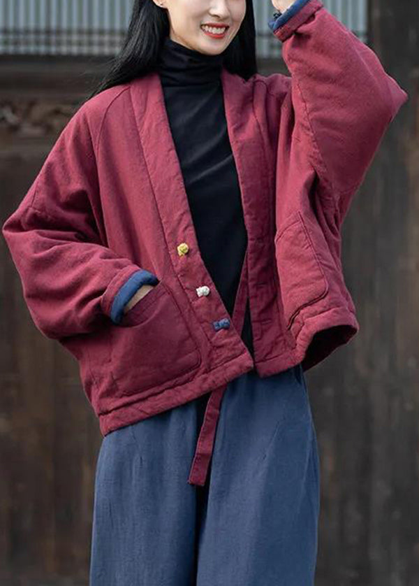 Luvik | Hienopintaisten puuvillatalvivaatteiden takit, joissa on taskut ja keltainen V-pääntie