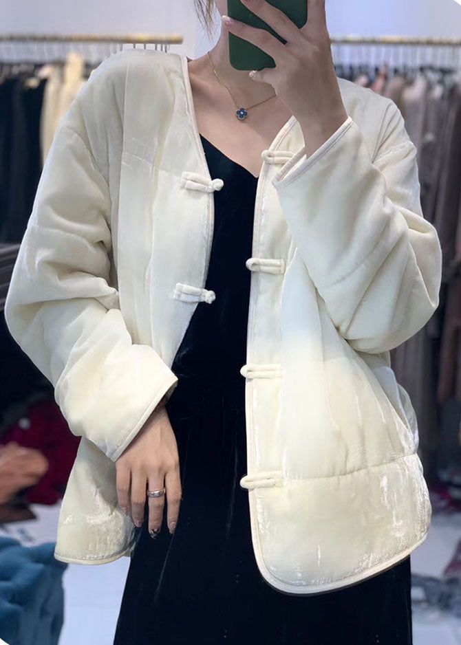 Luvik | Keltainen V-kaulus takki Ohut Puuvilla Täytetty Talvi