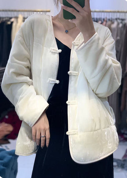 Luvik | Keltainen V-kaulus takki Ohut Puuvilla Täytetty Talvi