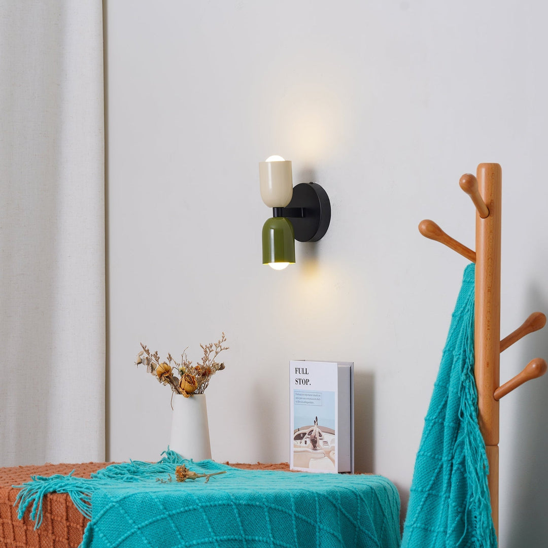 Vegglampe Moderne Dobbel Glass Vegglampe Luvikno