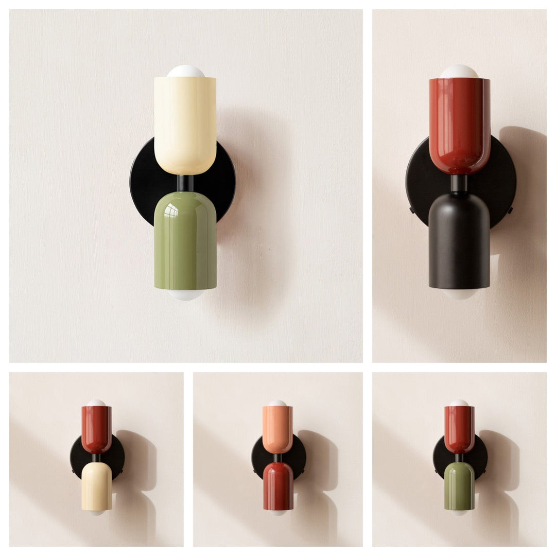 Vegglampe Moderne Dobbel Glass Vegglampe Luvikno
