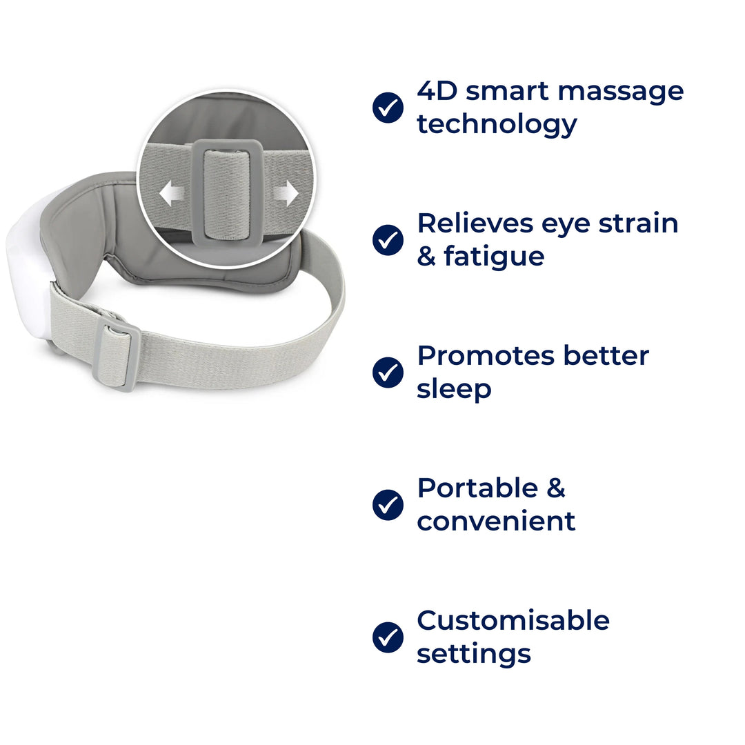 Vistella | 4D Smart Eye Massager - Lufttrykk - Vibrasjon - Varmebehandling for Øyetretthet - Søvnforbedring Luvikno