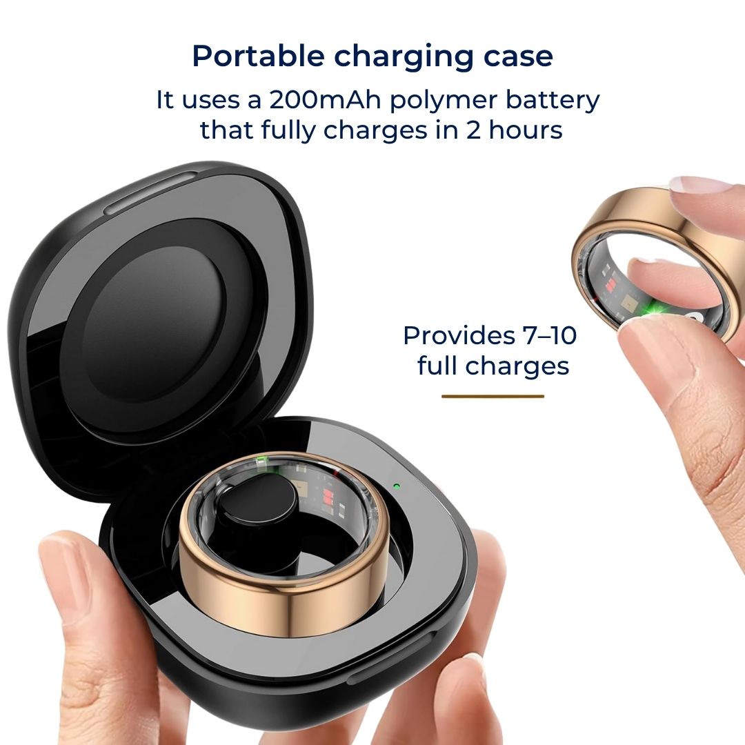 VitalBand Smart Ring – Søvn & Velvære Tracker – Vanntett – Ideell for Aktiv Livsstil Luvikno