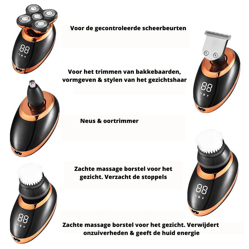 Kraftig trådløs trimmer for menn Luvikno