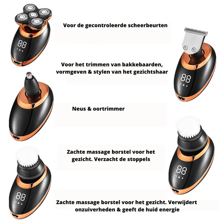 Kraftig trådløs trimmer for menn Luvikno