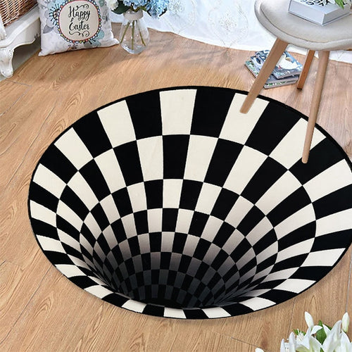 Beef Vortex 3D-illusjons teppe - 100 cm - halkesikkert | Luvikno