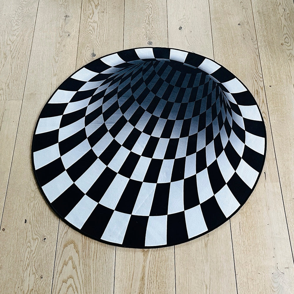 Beef Vortex 3D-illusjons teppe - 100 cm - halkesikkert | Luvikno