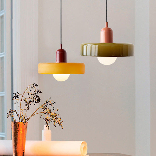 Fargerik Bauhaus-Stil Pendellampe - StiloGlas | Luvikno