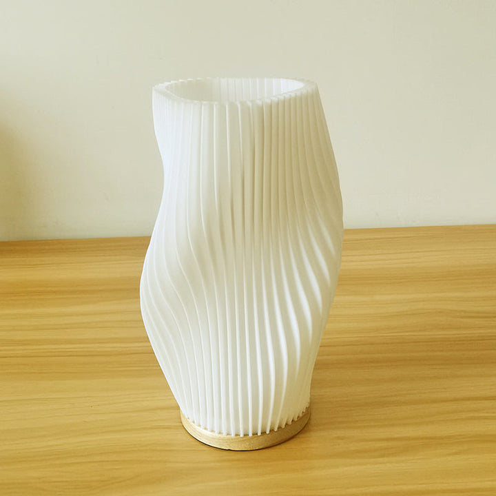 Luvikno | Frenchlight Bordlampe - Elegant Plisserte Bordlampe i Fransk Krem for Atmosfæriske Rom