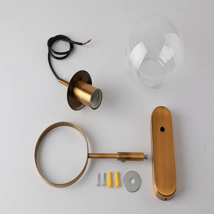 Chic Design Vegglampe med Glasskuppel | Luvikno
