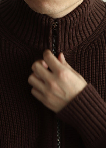 Luvik | Kahvia Korkea kaulus Vetoketju Takit miehille Talvi