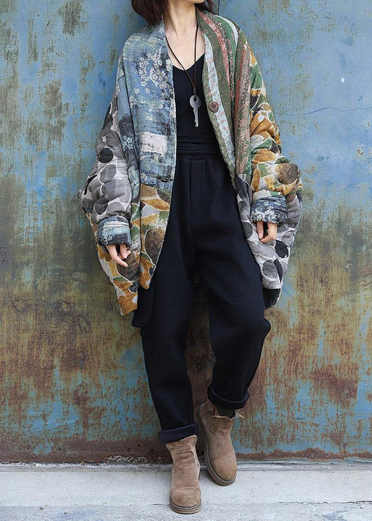 Luvik | Sovitettu takit ja viitat Patches Ulkopainokset V-dekoltee Talvivaatteet