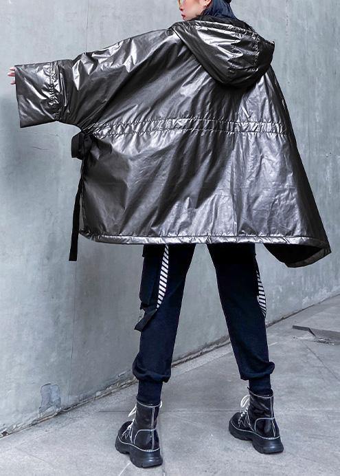 Luvik | Suuri koko Luvik | Talvitakki hupulla harmaalla narulla