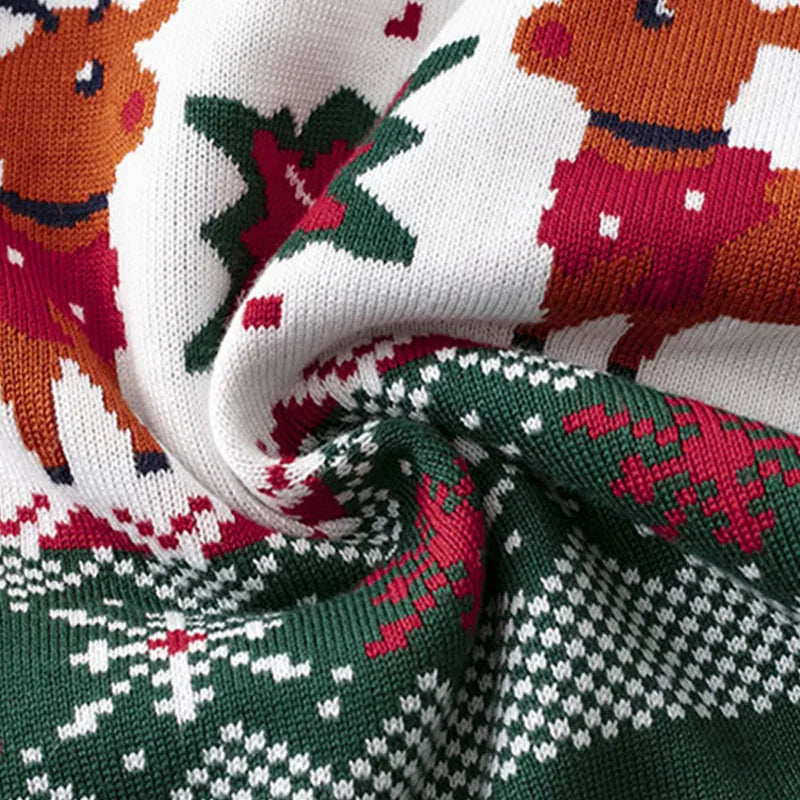 Luvik | Lasten villapaita hirvenpainatuksella - Pehmeä ja lämmin neulepaita pojille ja tytöille