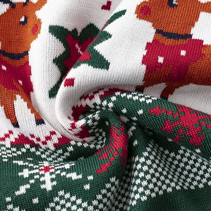 Luvik | Lasten villapaita hirvenpainatuksella - Pehmeä ja lämmin neulepaita pojille ja tytöille