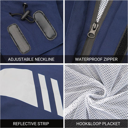 Luvik | Vesitiivis moottoripyörä sadetakki ergonominen - Unisex tuulenpitävä