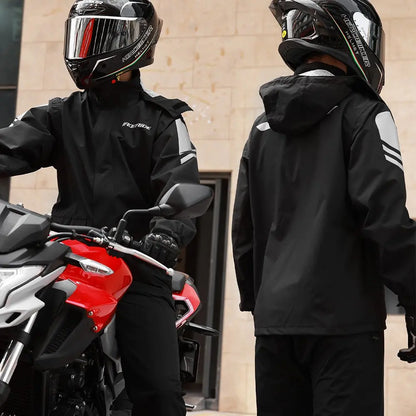 Luvik | Vesitiivis moottoripyörä sadetakki ergonominen - Unisex tuulenpitävä