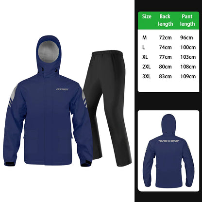 Luvik | Vesitiivis moottoripyörä sadetakki ergonominen - Unisex tuulenpitävä