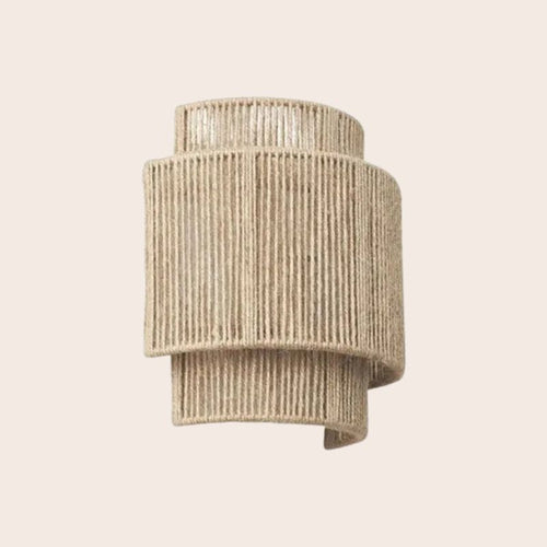 Moderne Rattan Vevd Vegglampe - WeaveGlow | Luvikno