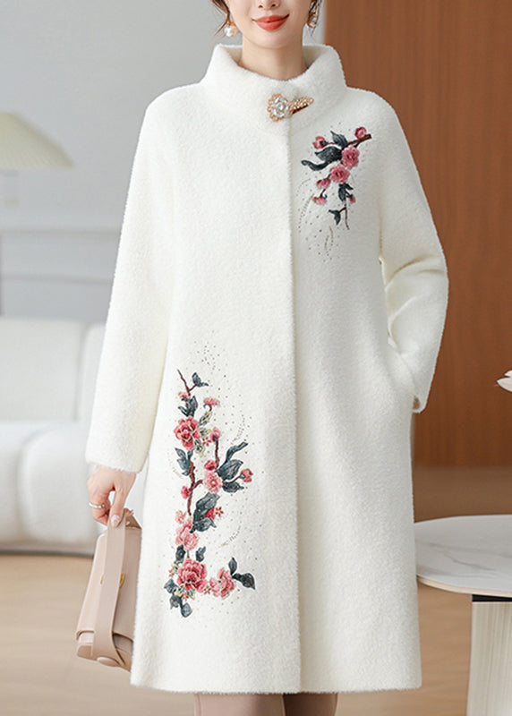 Luvik | Maxi Mink Velvet Jakke Patchwork Knapp