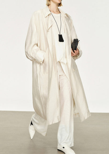 Luvik | Ohut Silkki Lyhyet Trenssit Peter Pan Kaulus Lepakkohihat