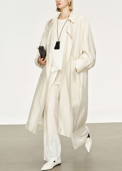 Luvik | Ohut Silkki Lyhyet Trenssit Peter Pan Kaulus Lepakkohihat