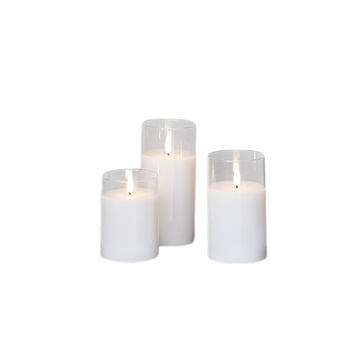 Luvikno | LuxeLumen LED Lysestake Set | Elegante LED lys med fjernkontroll for atmosfærisk stemning