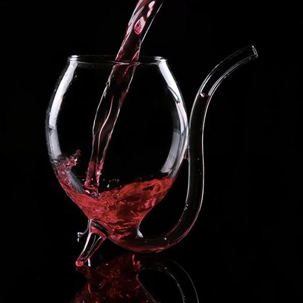 Vin Glass med innebygd sugerør | Luvikno