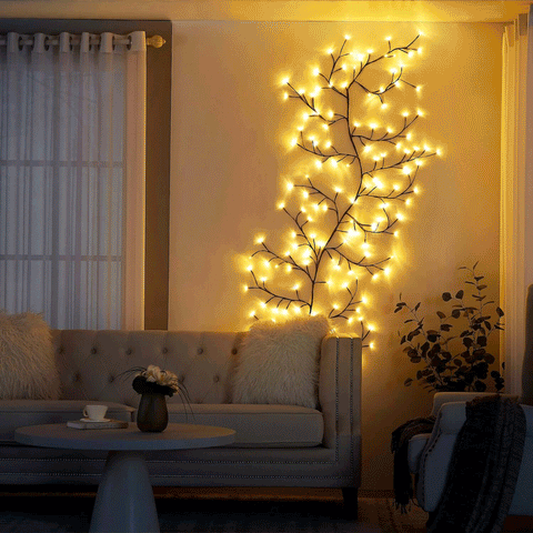 Luvikno | Vin LED Hage Lyskjeder – 144 fleksible LED-er med 8 moduser for innendørs og utendørs bruk