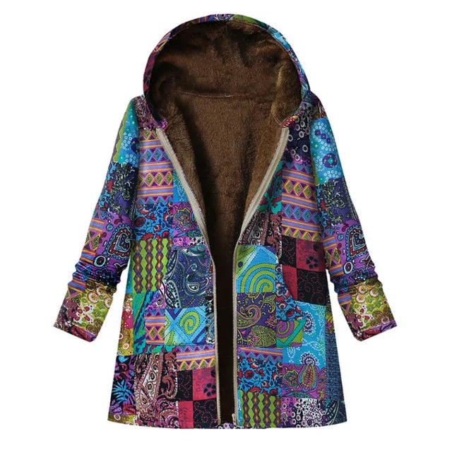 Luvik | Paksumpi, kuviollinen kashmir-takki