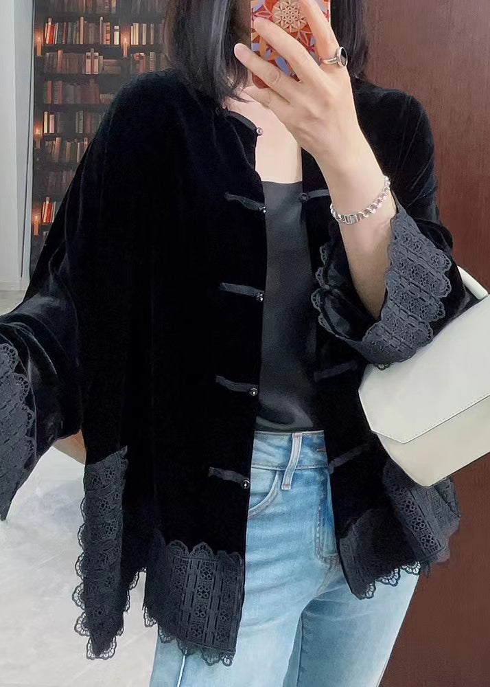 Luvik | O-Cou Floral Dentelle Patchwork Samettisilkki Takit